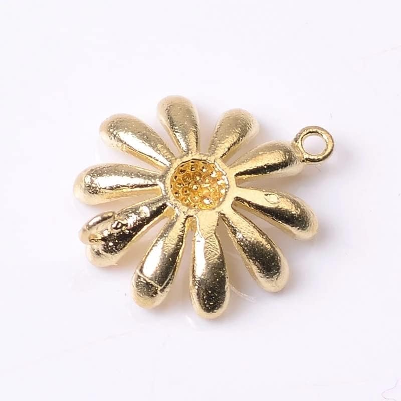 XBWEI 10Peices/Lot Pearl Bead Flower Metal s gumbima za rhinestone Dekorativni DIY nakit pribor