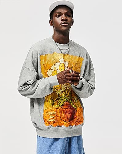 Niepce Inc Streetwear Crewneck Graphic Muška dukserica pulover