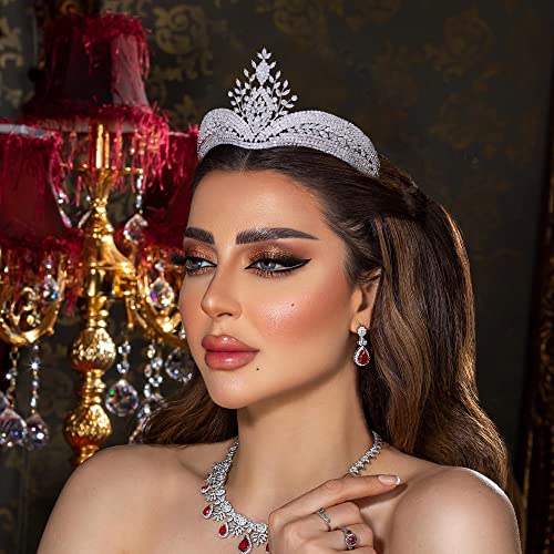 Jedinstveni dizajn kraljevske vjenčane krune princeze ručno izrađene cirkonijeve vjenčane tijare Arapski Dodaci za maturalnu kosu