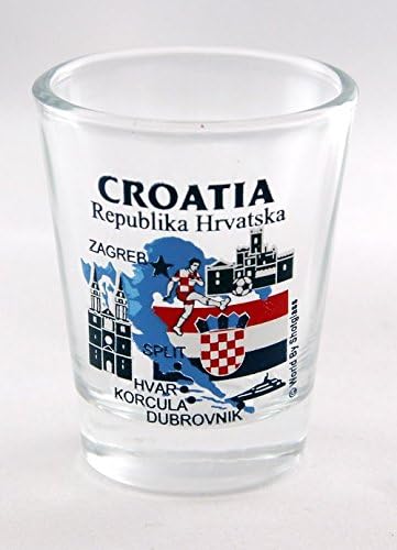 Znamenitosti Hrvatske i ikone kolaž od stakla