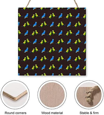 Papirts Birds trendi drveni natpis s visećim gudačkim pločama natpisnim ukrasima na vratima