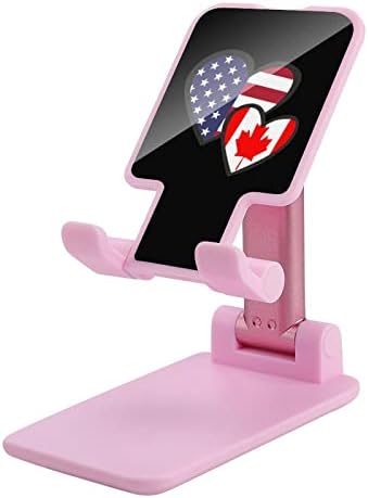 Hearts American Canada Flag Flag mobitel Stalk sklopivi držač telefona Prijenosni stalak za pametne telefone Telefon
