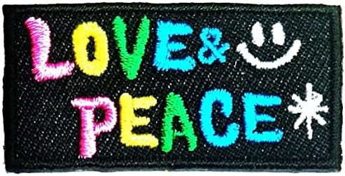 Salvete Plus 3pcs Mini ljubav Svijet zakrpe naljepnica znak mira crtani vez željezo na tkanini aplicirano šivanje obrt popravak ukrasni