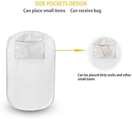 Uvlačivo spremište za pranje rublja s bočnim džepom za spremanje rublja u kupaonici lako se prenosi