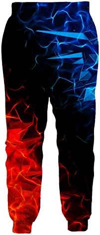 UNIFACO UNISEX 3D Digital Print Sports Jogger hlače povremene grafičke hlače Sweatpants s crtanjem s crtanjem