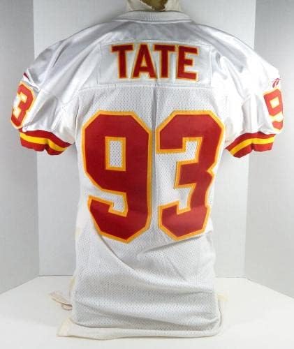 1997. Kansas City Chiefs Tate 93 Igra izdana White Jersey 44 DP33187 - Nepotpisana NFL igra korištena dresova