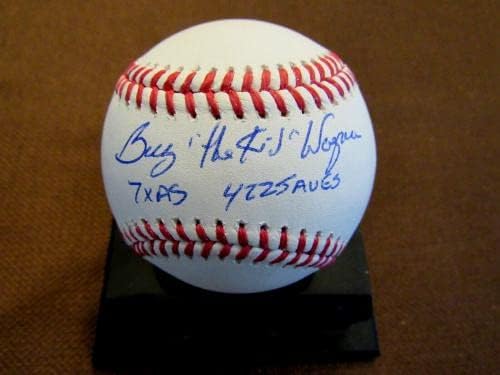 Billy Wagner Kid 422 štedi 7x A/S Astros Mets potpisan auto bejzbol JSA baza - Autografirani bejzbol
