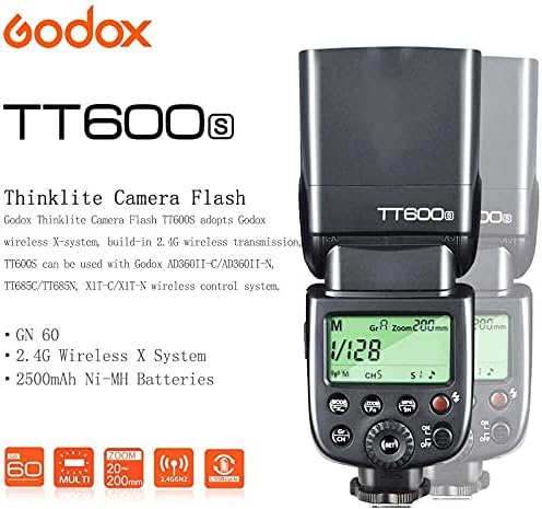 Sučelje GODOX TT600S Master Slave bljeskalica Speedlite MI Hotshoe za Sony kamere, GN60, 5600k±200k, sustav Godox X, vrijeme ponovne