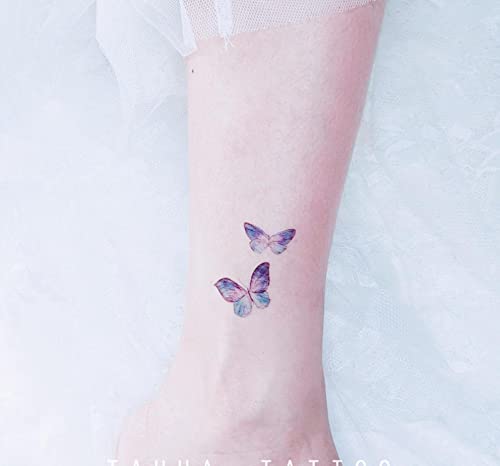 5 listova naljepnice za tetoviranje leptira vodootporna ženska dugotrajna bajka uzorka na vratu i ruci