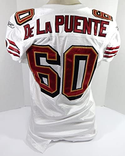 2006. San Francisco 49ers Brian de la Puente 60 Igra Korištena bijeli Jersey 48 71 - Nepotpisana NFL igra korištena dresova