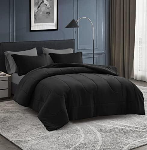 Maple & Stone King Size Comforter Set 7 komada kreveta u vrećici - Dolje alternativni krevet s listovima, jastucima i lažnim jastucima,