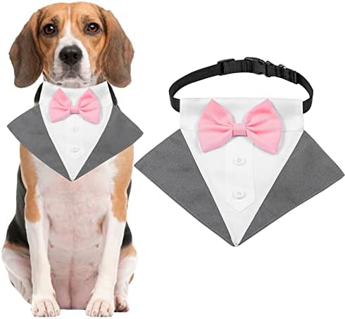 Joypaws Dog Tuxedo Dog Bandana, Dog Tuxedo svadbeno odijelo, Dog Prince Wedding Bow Košulja Košulja Svečana odjeća za korenje za pse