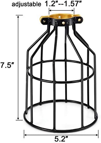 Paleta-metalna zaštitna rešetka u vintage stilu za viseće vijence i vintage držače svjetiljki u žutoj boji