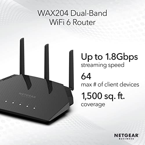 NetGear 4-toam WiFi 6 dvopojasni gigabitni usmjerivač-Ax1800 bežična brzina | Pokrivenost do 1.500 četvornih metara, 40 uređaja