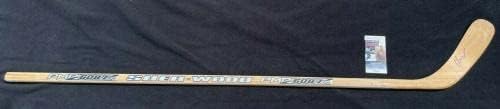 Oskar Olausson potpisao Colorado Avalanche pune veličine Stick JSA CoA - Autografirani NHL štapići