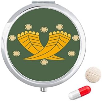 Slika japanske kulture Zlatna kutija za tablete džepna kutija za pohranu lijekova spremnik za doziranje