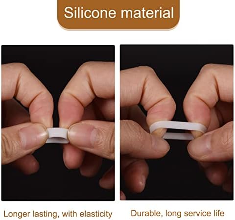 Meccanixity silikonska gumena traka prstenovi 100 pcs bez klizanja 10 mm dia 1 mm debljine 5 mm širina za omotavanje kabela od žice,