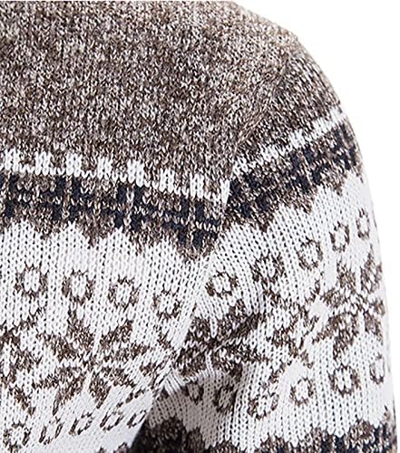 Muški džemper Zimski džemper za patentni zatvarač stalak za ovratnik tiskani kardigan vrhovi džemper džemperi za muškarce za muškarce