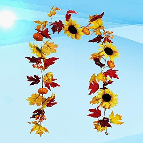 Partykindom simulirana bundeva Maple Rattan jesenski listovi Rattan Sunflower Berries Ukras ukrašavanja Privjesak za Dan zahvalnosti