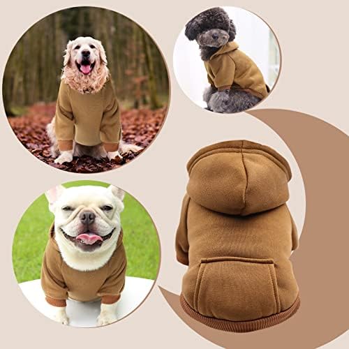 Psi štene džemper dječak za male s džepom topli pas srednja kapuljača djevojka jesena odjeća zima runa odjeća za kućne ljubimce
