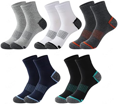 Sawqf 5 parova serijske čarape za muške čarape prozračne sportske čarape pamučne čarape zimske crne čarape