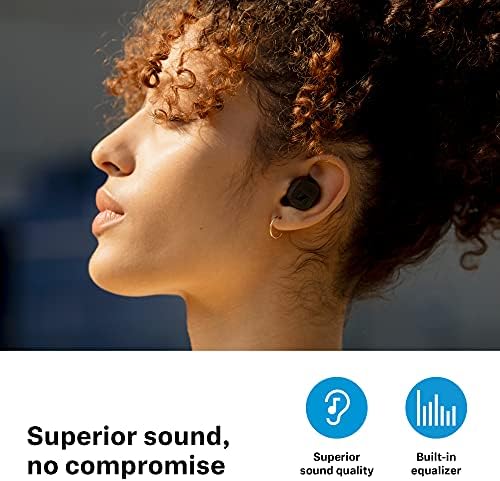 Bežične slušalice za uši - slušalice za uši za slušanje glazbe i pozive s pasivnim poništavanjem buke, prilagodljivim kontrolama osjetljivim