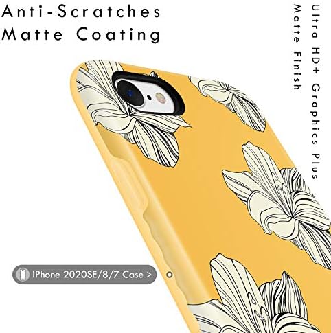iPhone 8 i iPhone 7 & iPhone SE [2020 Objavljeno] Case Flower, Akna Collection Fleksibilni silikonski poklopac za iPhone 8 i iPhone