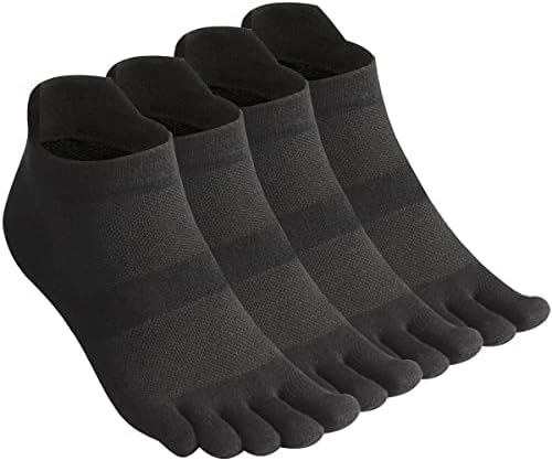 Meaiguo čarape za muške nožne prste Pamučne pet čarapa za prst s niskim izrezanim atletskim čarapama za trčanje 4 para