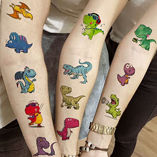 Privremene tetovaže dinosaura od 50 komada za djecu dječaka tinejdžera, smiješna lažna naljepnica za tetoviranje lica za dječju zabavu,