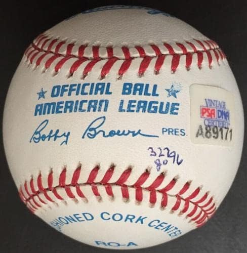 Joe DiMaggio Hof 55 Potpisao Al Baseball, PSA Mint 9 - Autografirani bejzbols