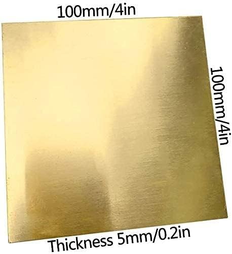 Zhengyyuu mesingane ploče bakreni list folija mesingani list veličina 4x4 inča za obrt za obradu metala diy, debljina razne specifikacije
