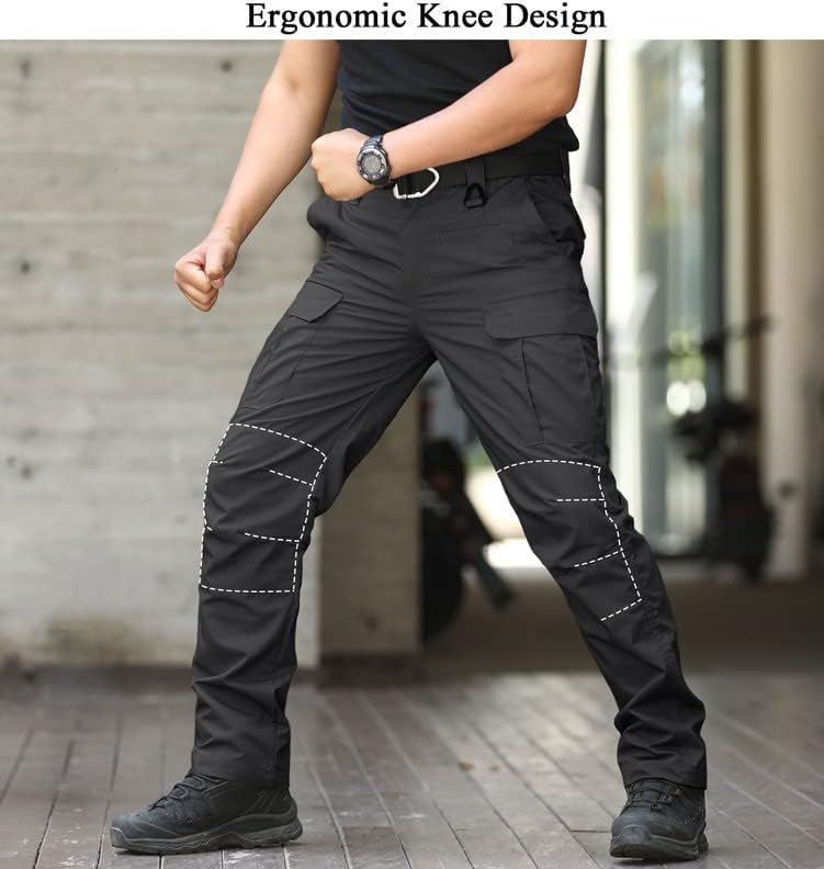 Navekull muške taktičke hlače na otvorenom laganom ripstop Vojnim planinarskim radnim hlačama s 9 džepa