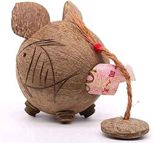 Nalin kokosova školjka Piggy Bank - Drveni poklon suvenir za uređenje kuće Djeca Piggy Bank （1312 cm）