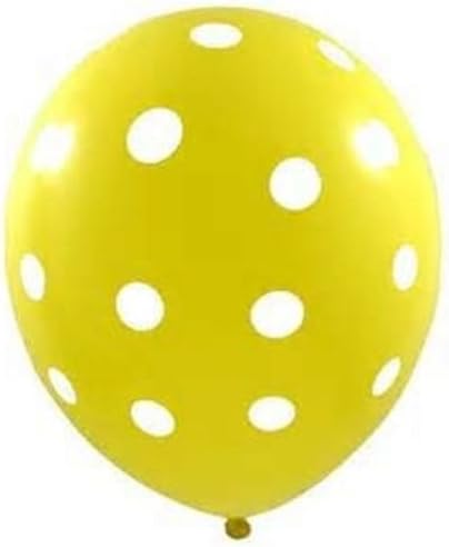100 PCS žutih/bijelih točkica lateks baloni zabava naklonost vjenčanom rođendanu US