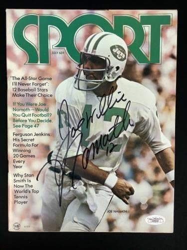 Joe Namath potpisao Sport Mag srpanj 72 Nema etikete NY Jets Football Autograph Hof JSA - Autografirani nogomet