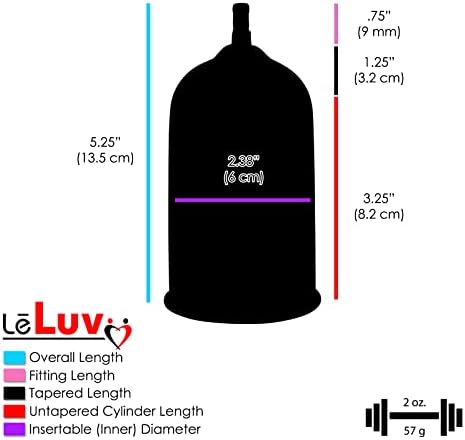 Leluv Easyop promjera 2,5 inča za 4 inč dužinu penisa Vakuumski cilindar sa srednjim otvorom TPR rukava