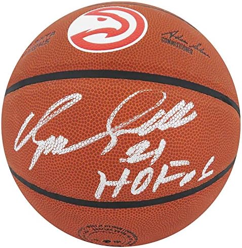 Dominique Wilkins potpisao je Wilson Atlanta Hawks Logo NBA košarka s Hof'06 - Košarka s autogramima