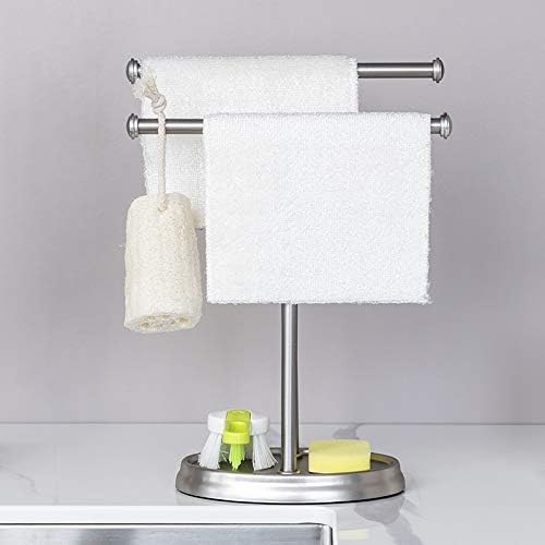 Dvoslojni stalak za ručnike radne površine kupaonice kuhinja stalak za ručnike od nehrđajućeg čelika Polica za kupaonicu za kupatila