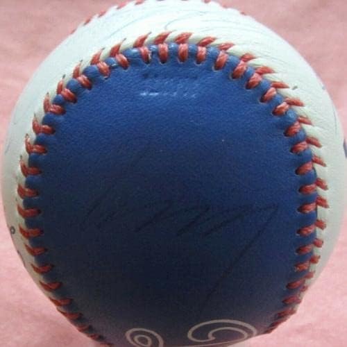 Mike Piazza Hideo Nomo Eric Karros Raul Mondesi potpisao Dodgers Logo bejzbol JSA - Autografirani bejzbol