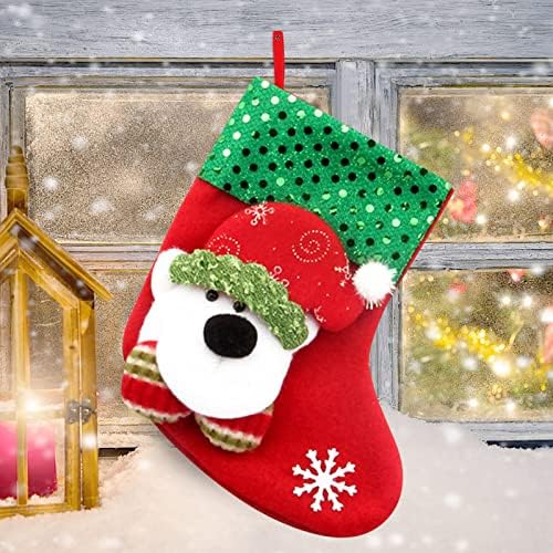 Božićna vrećica čarape poklon vrećica bomboni poklon čarape ukras božićni mali ukrasi zanata vintage vintage