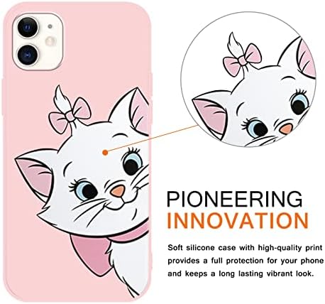 [2 pakiranje] Slatka futrola za Apple iPhone 12 mini futrola, Cat Cartoon Kids Girls Estetic Print Kawaii Girly Cover Tinejdžeri Jedinstveni