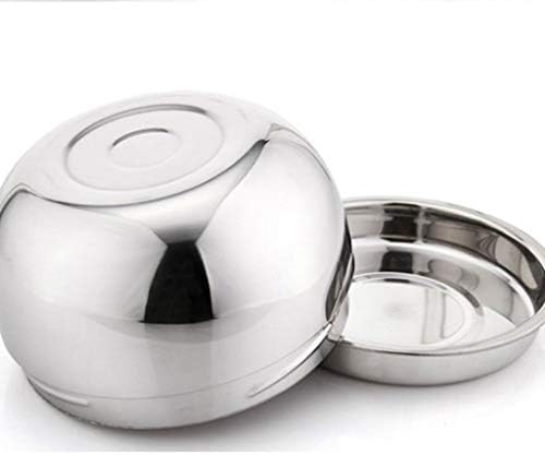 Kutija za ručak od nehrđajućeg čelika od nehrđajućeg čelika-srebrna termosica u obliku voća, okrugla kutija za ručak protiv opeklina