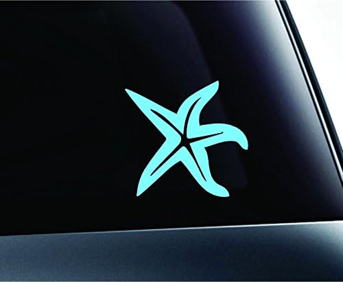 ExpressDecor Starfish Silhouette slana voda mora zvijezda asteroidea računalni laptop simbol naljepnica obiteljski ljubavni prozor