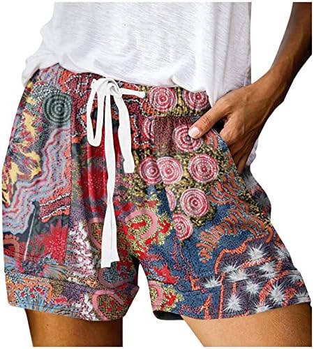 Kratke hlače za žene casual elastične crteže udobne kratke hlače ljetne kratke hlače na plaži s džepovima modna odjeća 2023