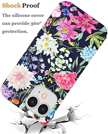 J.West iPhone 11 slučaj 6.1, zaštitni šok zaštitni TPU bumper vrt cvjetni cvjetni otisci cvjetnih otisaka telefona omot vitki modni