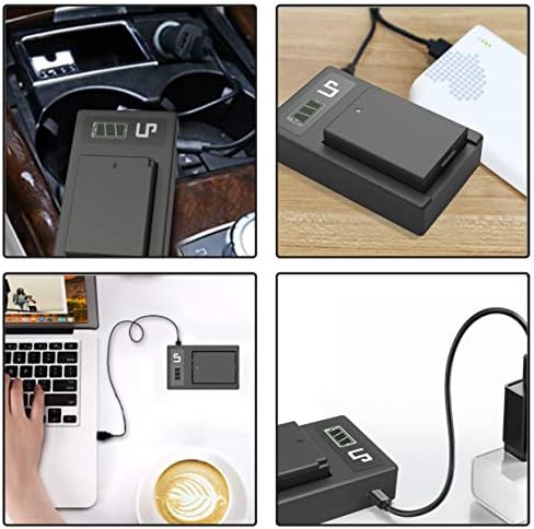 Punjač baterija LP-E10, Punjač za baterije LP s LCD zaslonom, USB-priključak za punjenje, Kompatibilan sa Canon EOS Rebel T7, T6 T5